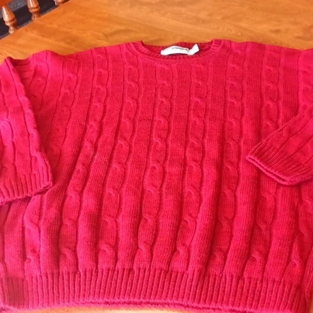 Vintage Eric Rhodes Dark Red Ski Sweater size XL